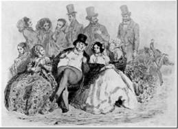Парижские зрители. Рисунок Гюстава Доре. 1854